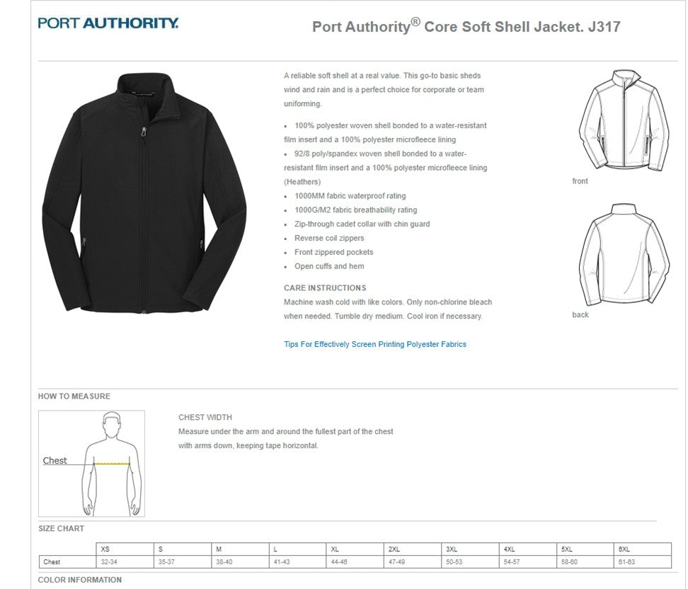 Soft Shell Jacket Navy - Men's